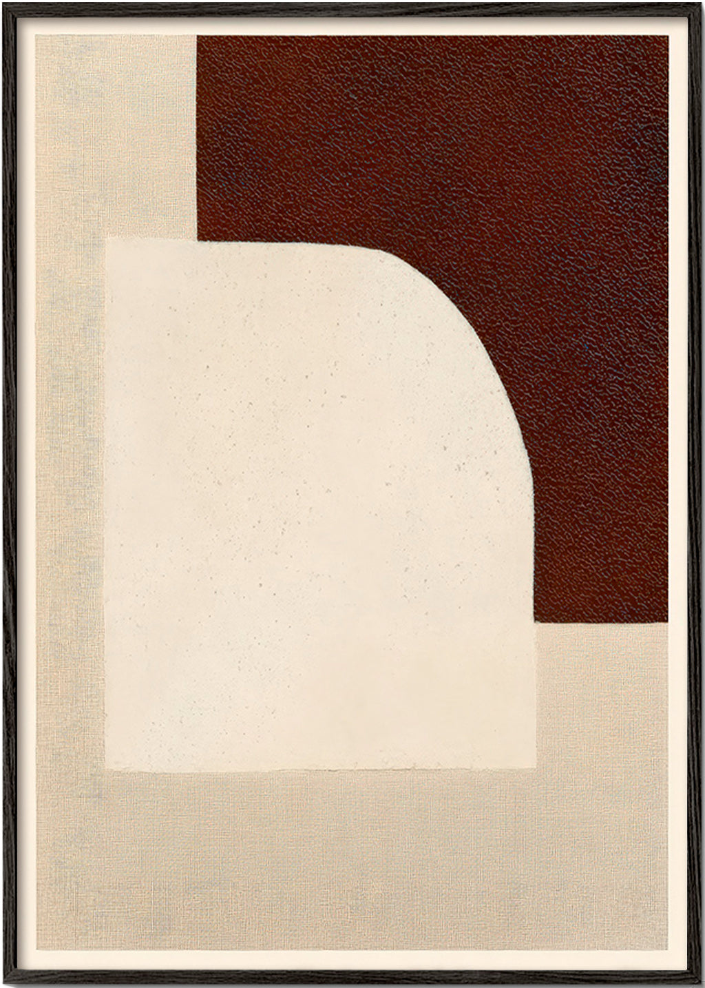 Cuadro abstracto con arco texturizado – Black Frame