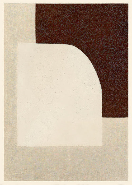 Cuadro abstracto con arco texturizado