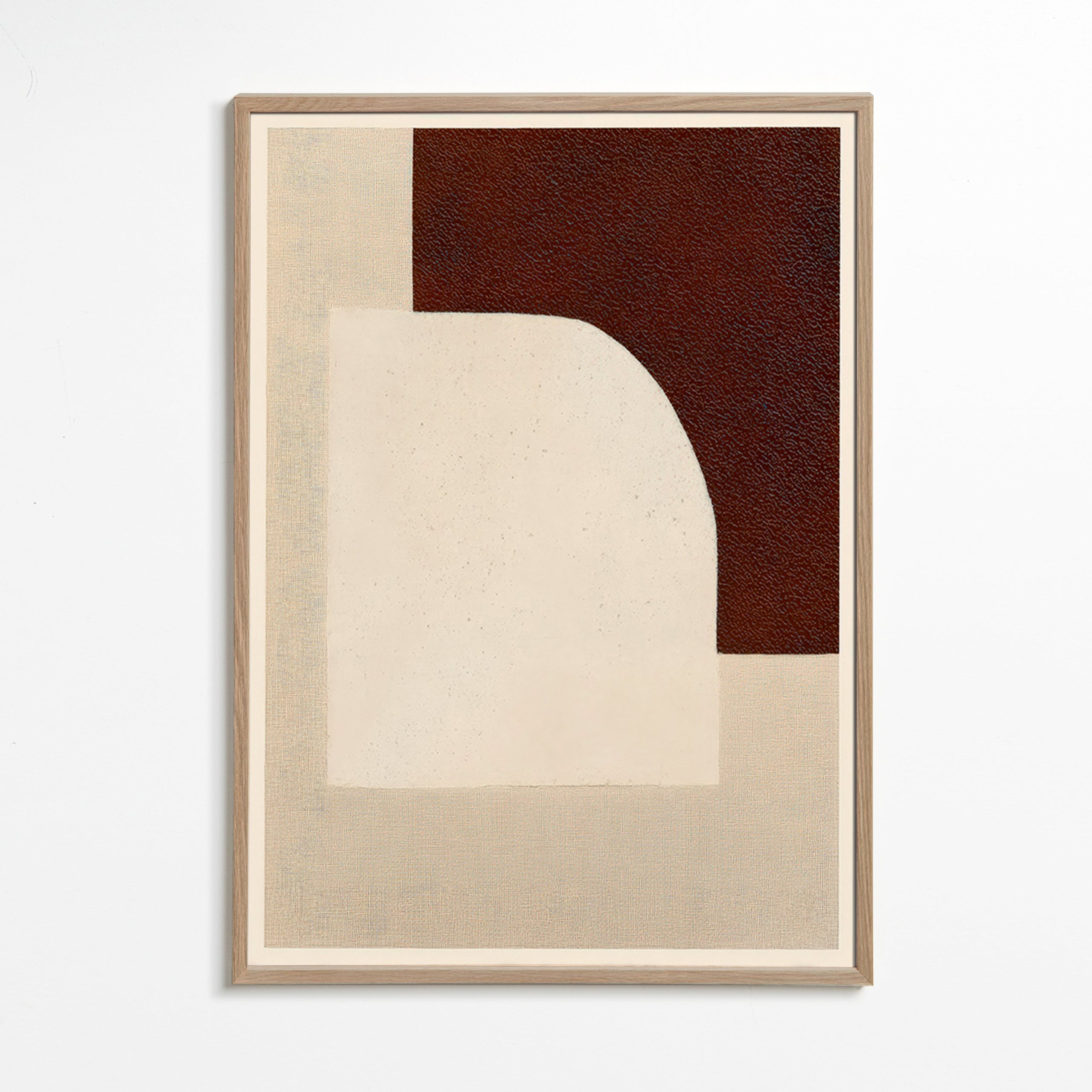 Cuadro abstracto con arco texturizado – Oak Frame