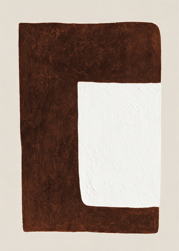 Cuadro abstracto: Forma chocolate minimal