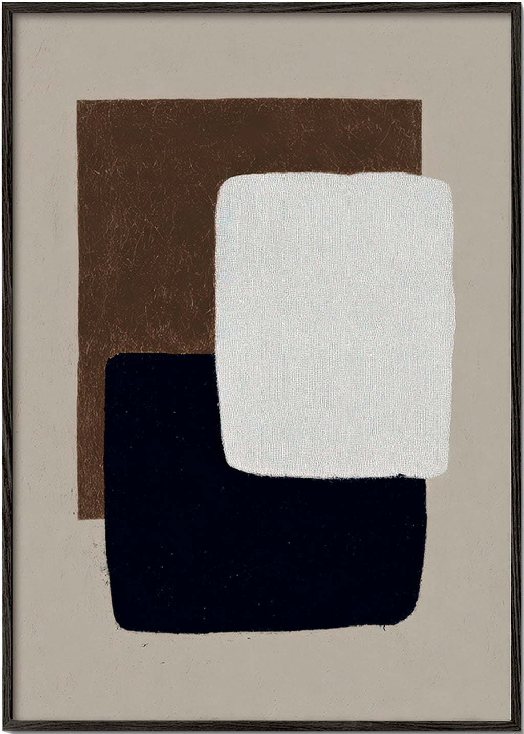 Cuadro abstracto rectángulos superpuestos – Black Frame