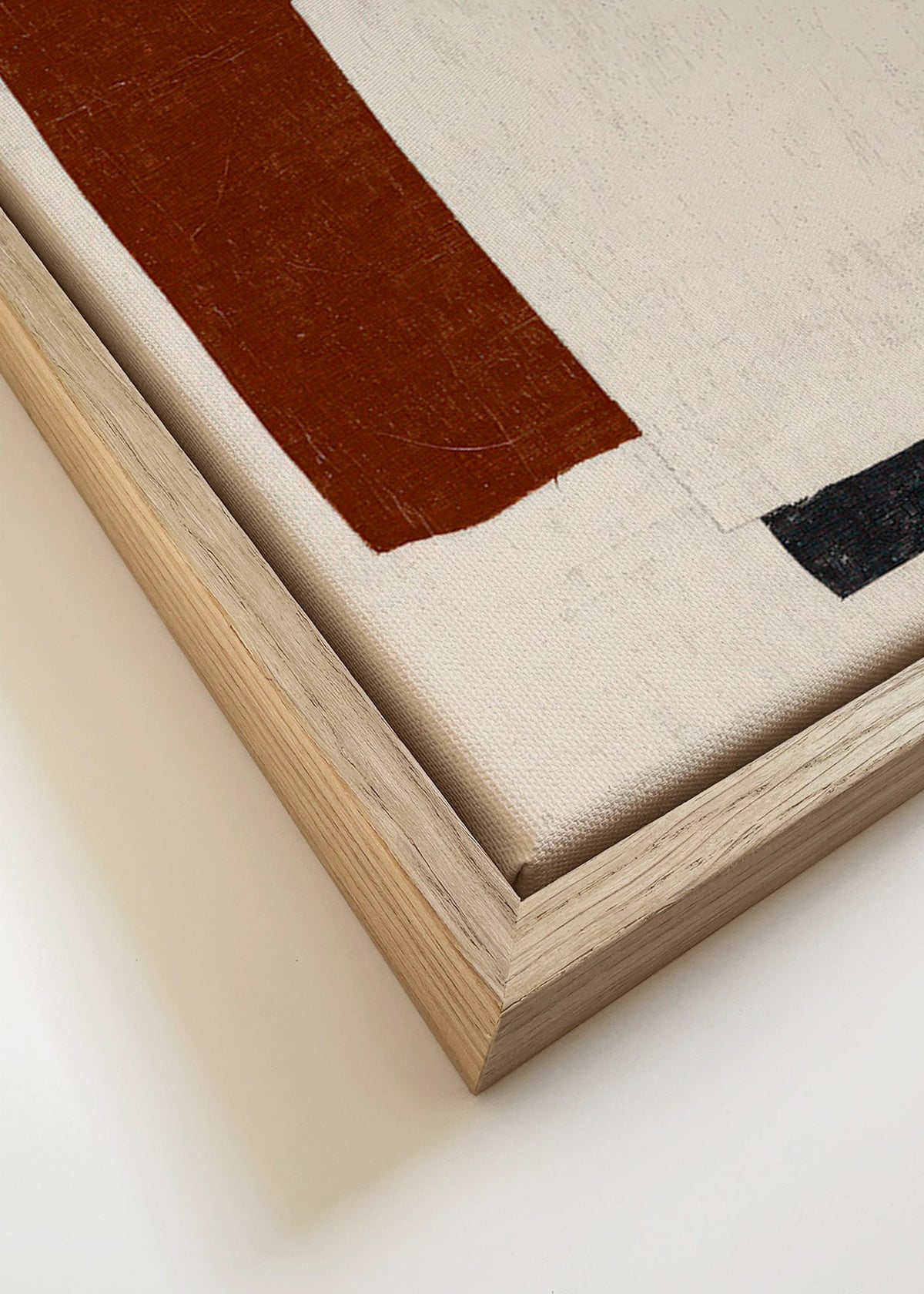 Cuadro abstracto con bloques Rust – Canvas detail
