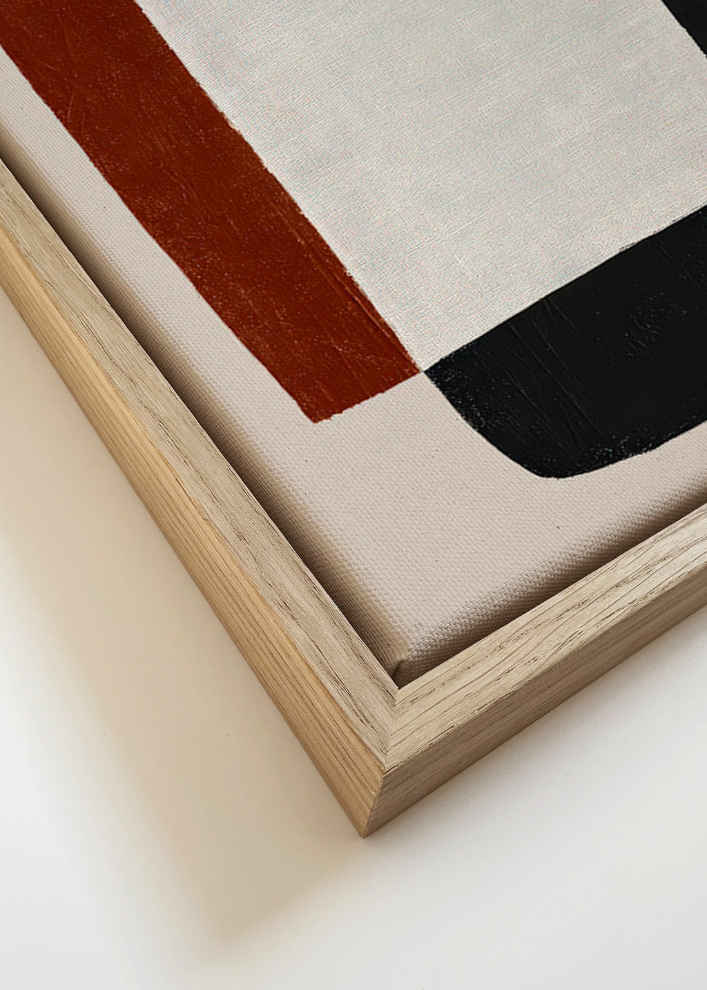 Cuadro minimalista de formas superpuestas – Canvas detail