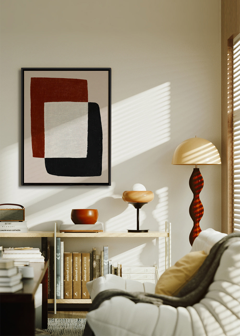 Cuadro minimalista de formas superpuestas – Canvas1