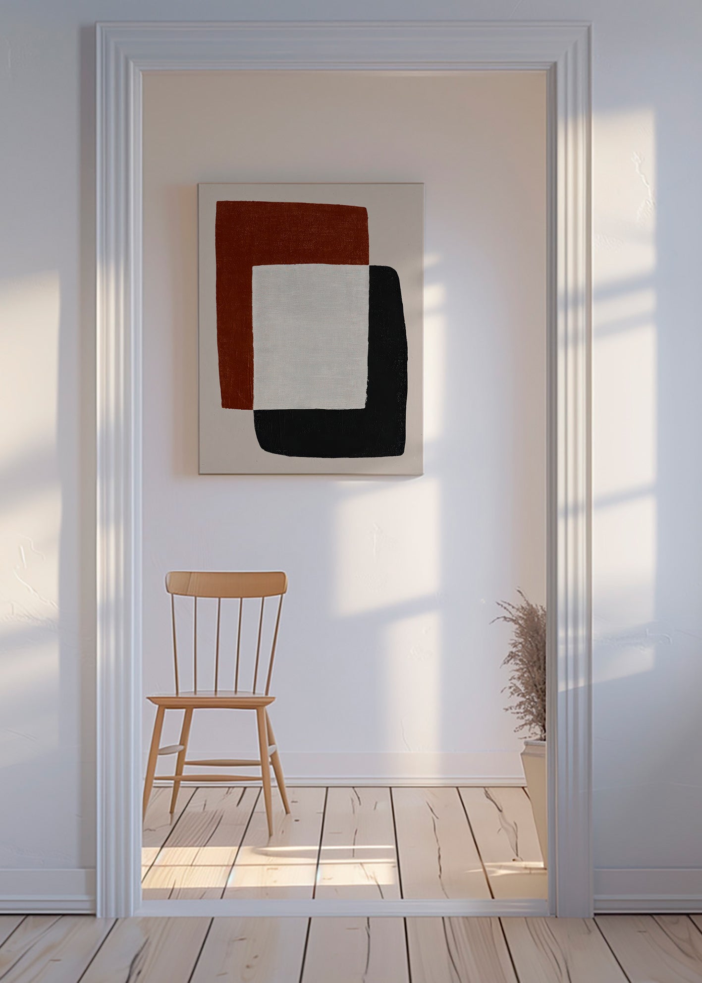 Cuadro minimalista de formas superpuestas – Canvas