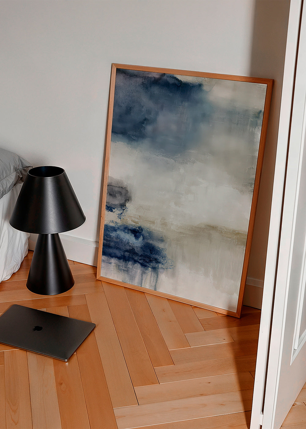 Cuadro abstracto en azul y beige – Product3