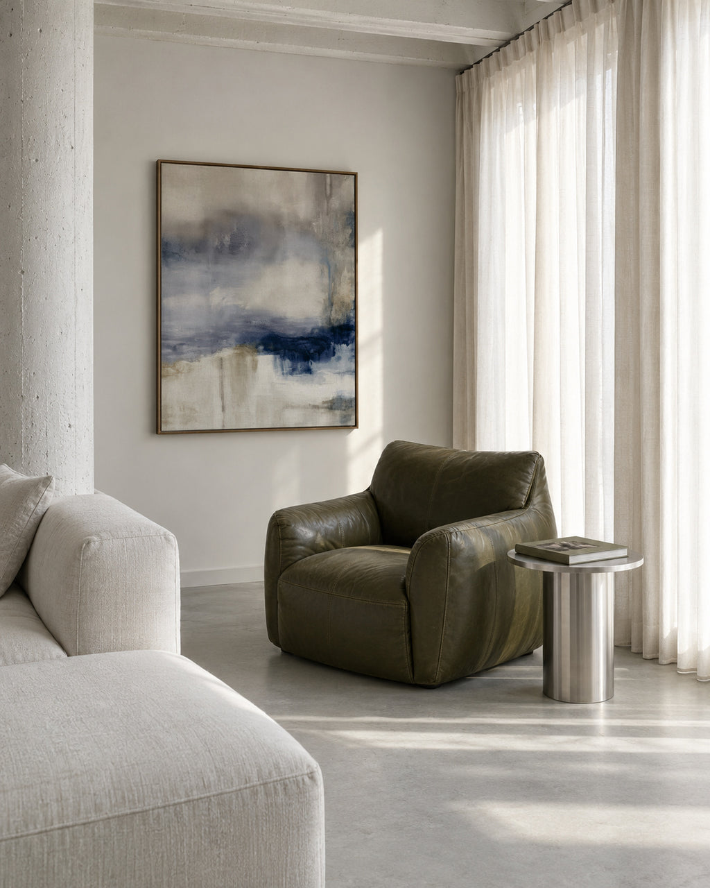 Storm Wash - Framed canvas in an interior