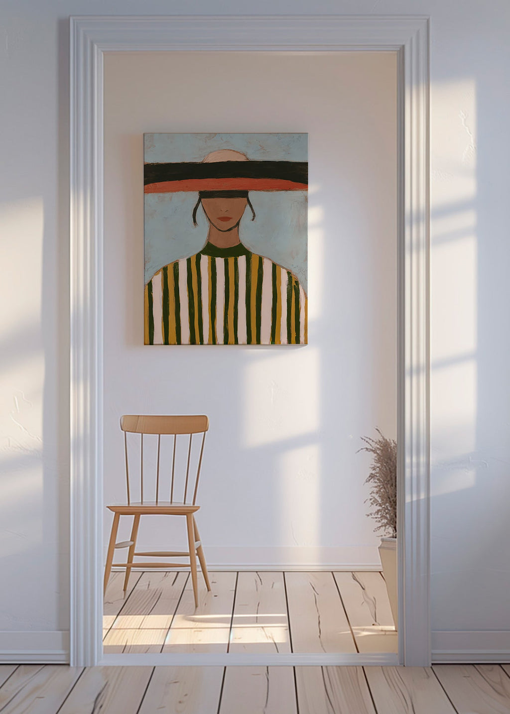 Ilustración de figura con sombrero ancho – Canvas
