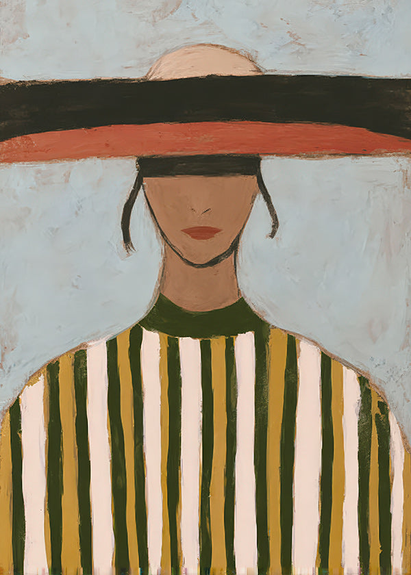Ilustración de figura con sombrero ancho