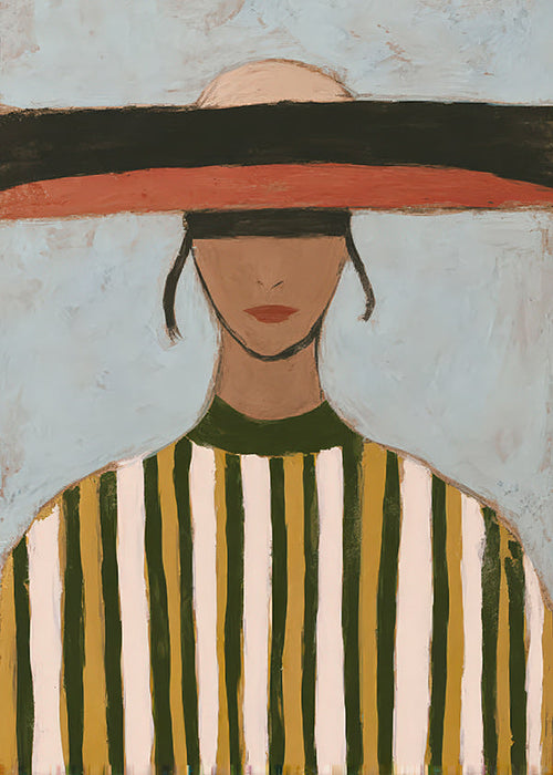 Ilustración de figura con sombrero ancho