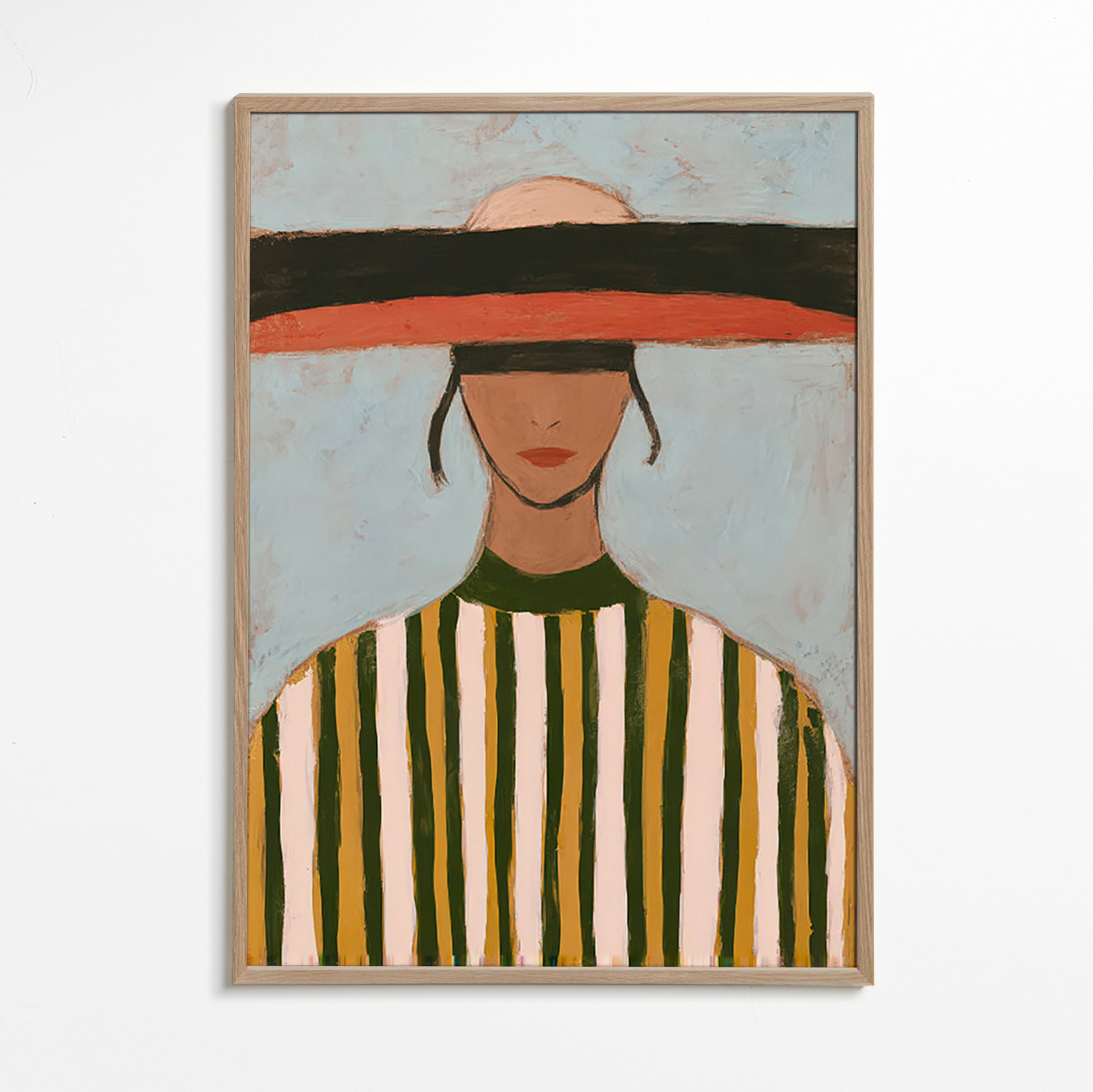 Ilustración de figura con sombrero ancho – Oak Frame