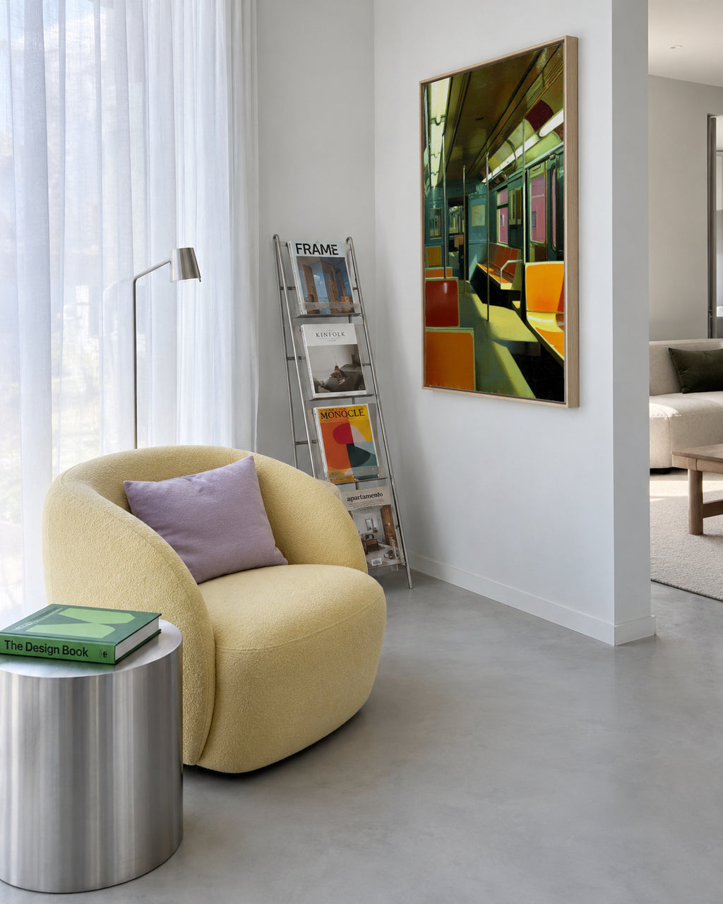Last Train Home - Framed canvas in an interior