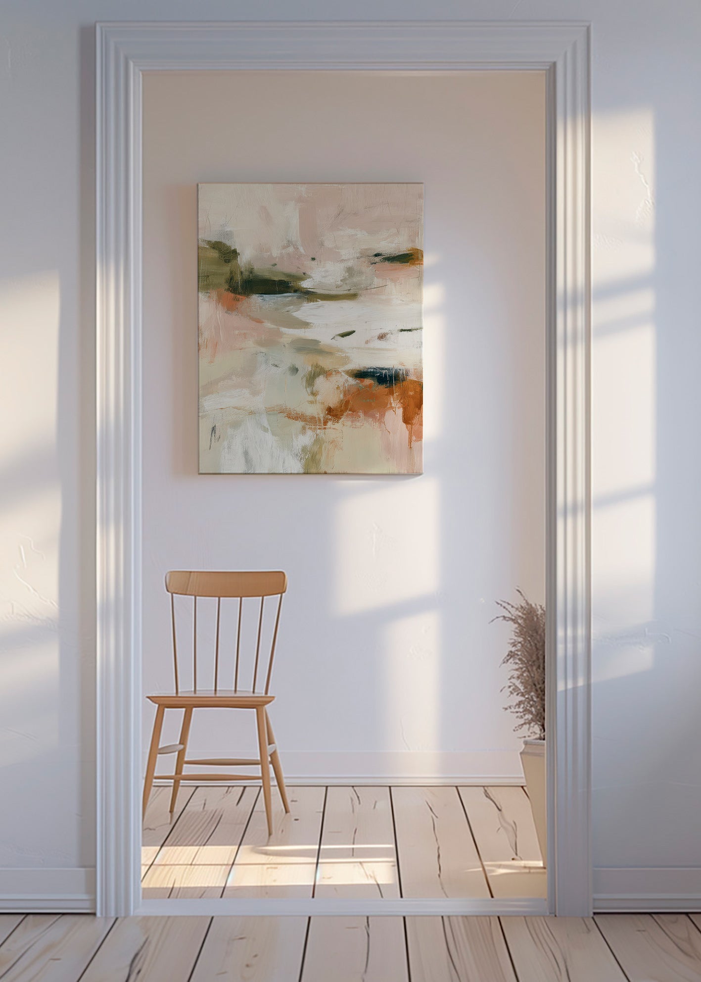 Cuadro de paisaje: abstracción en tonos tierra – Canvas