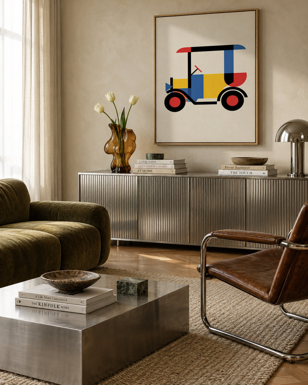 Bauhaus Ride - Framed canvas in an interior