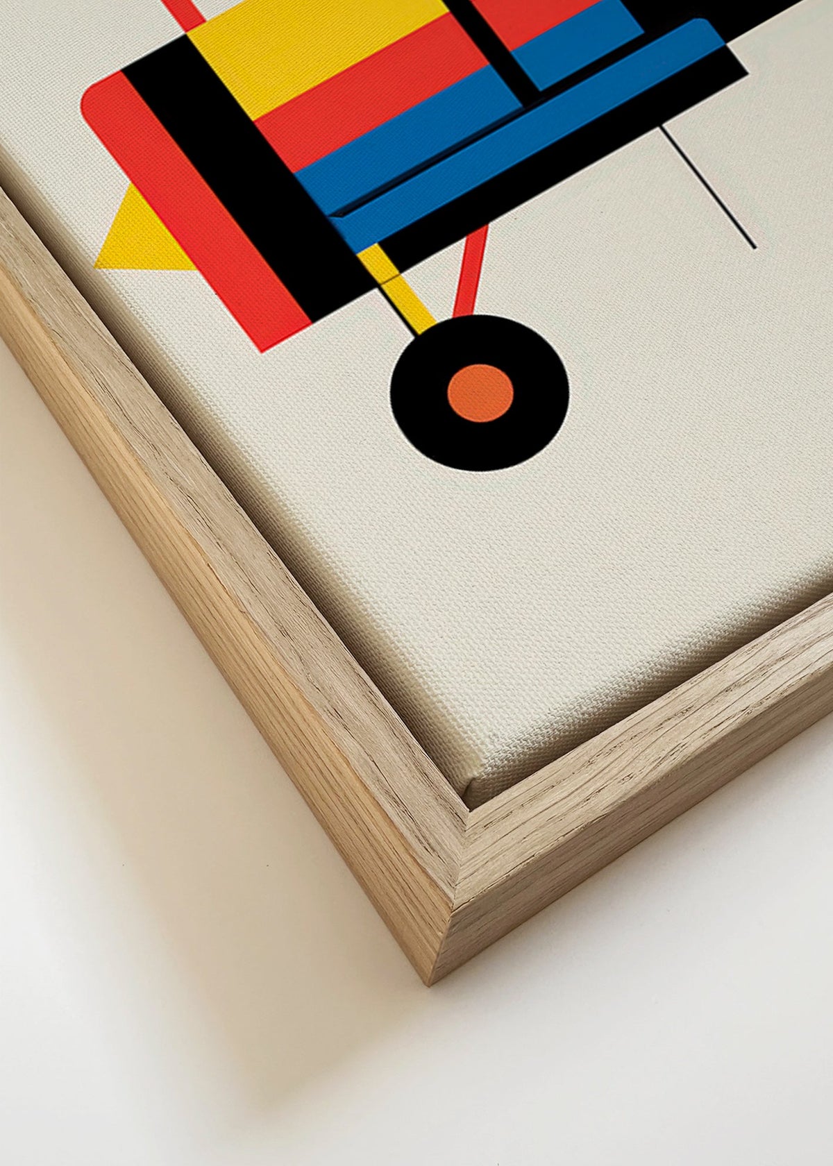 Cuadro geométrico biplano estilizado – Canvas detail