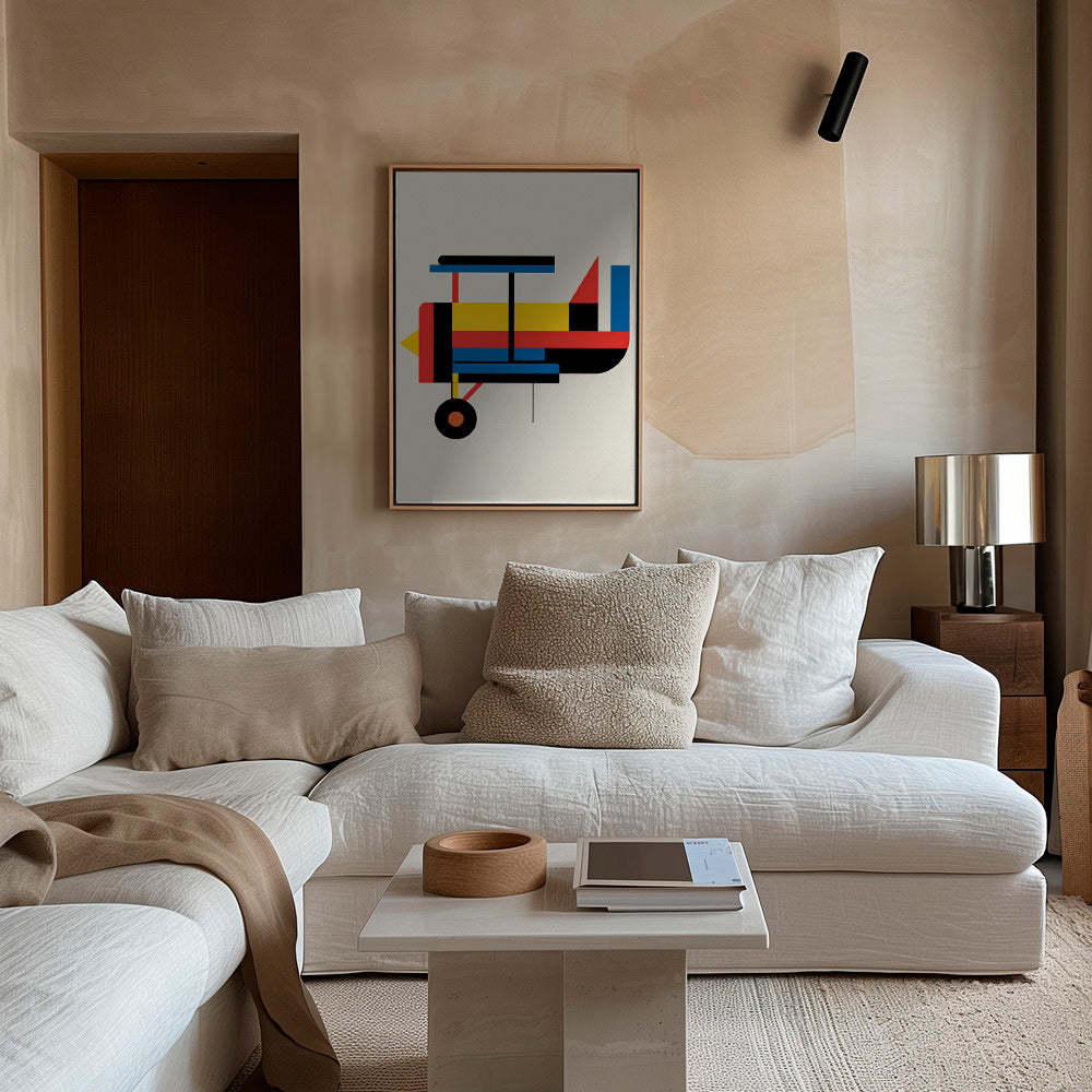 Cuadro geométrico biplano estilizado – Canvas2