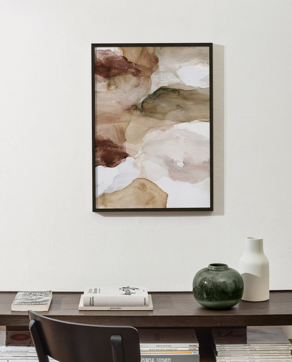 Cuadro abstracto tonos tierra y pinceladas suaves – Product3