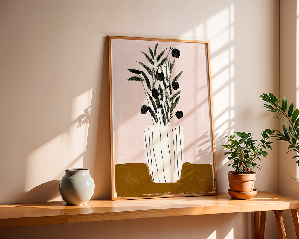 Lámina botánica con ramas y olivas – Product2
