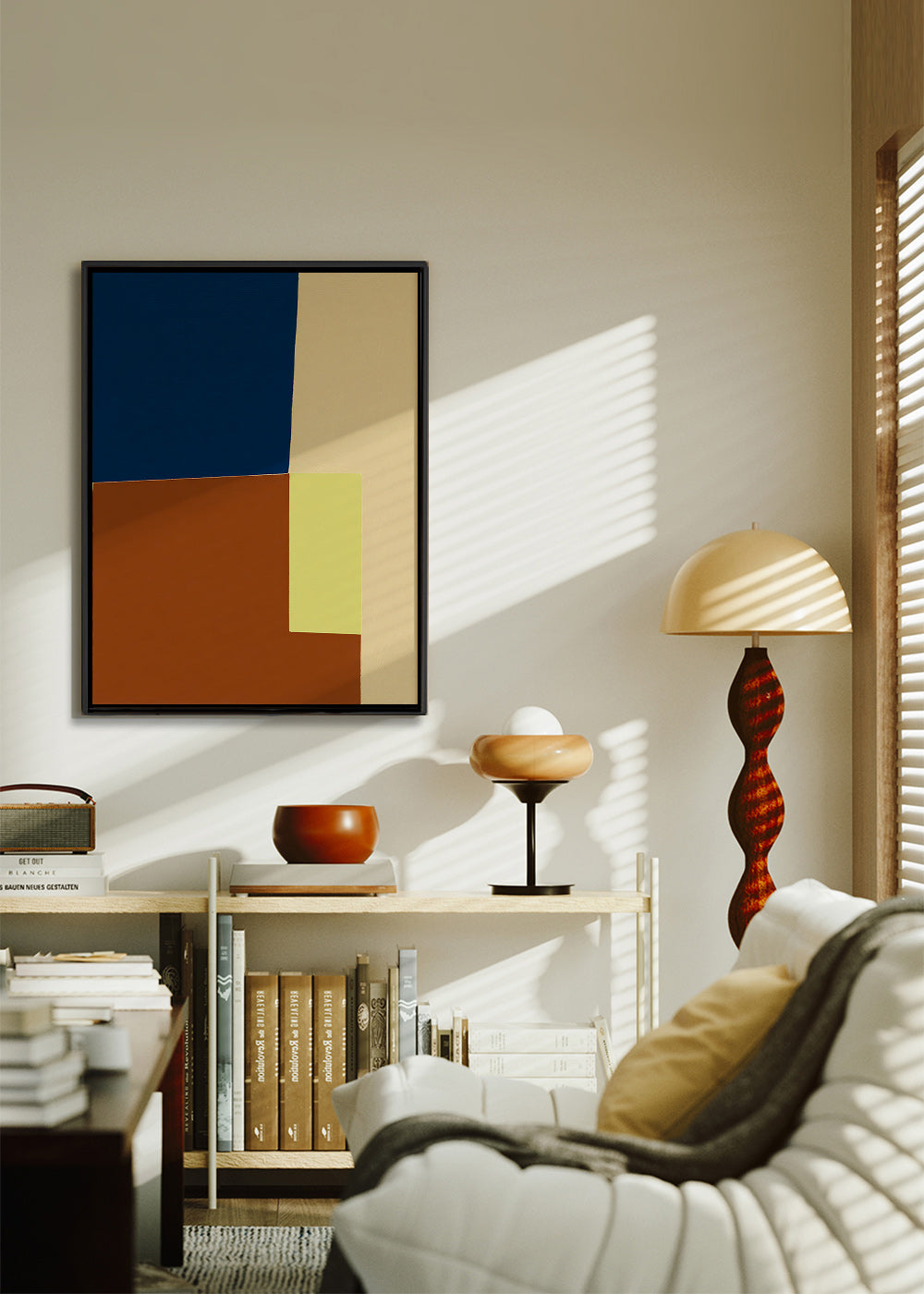 Cuadro geométrico con bloques de color – Canvas2