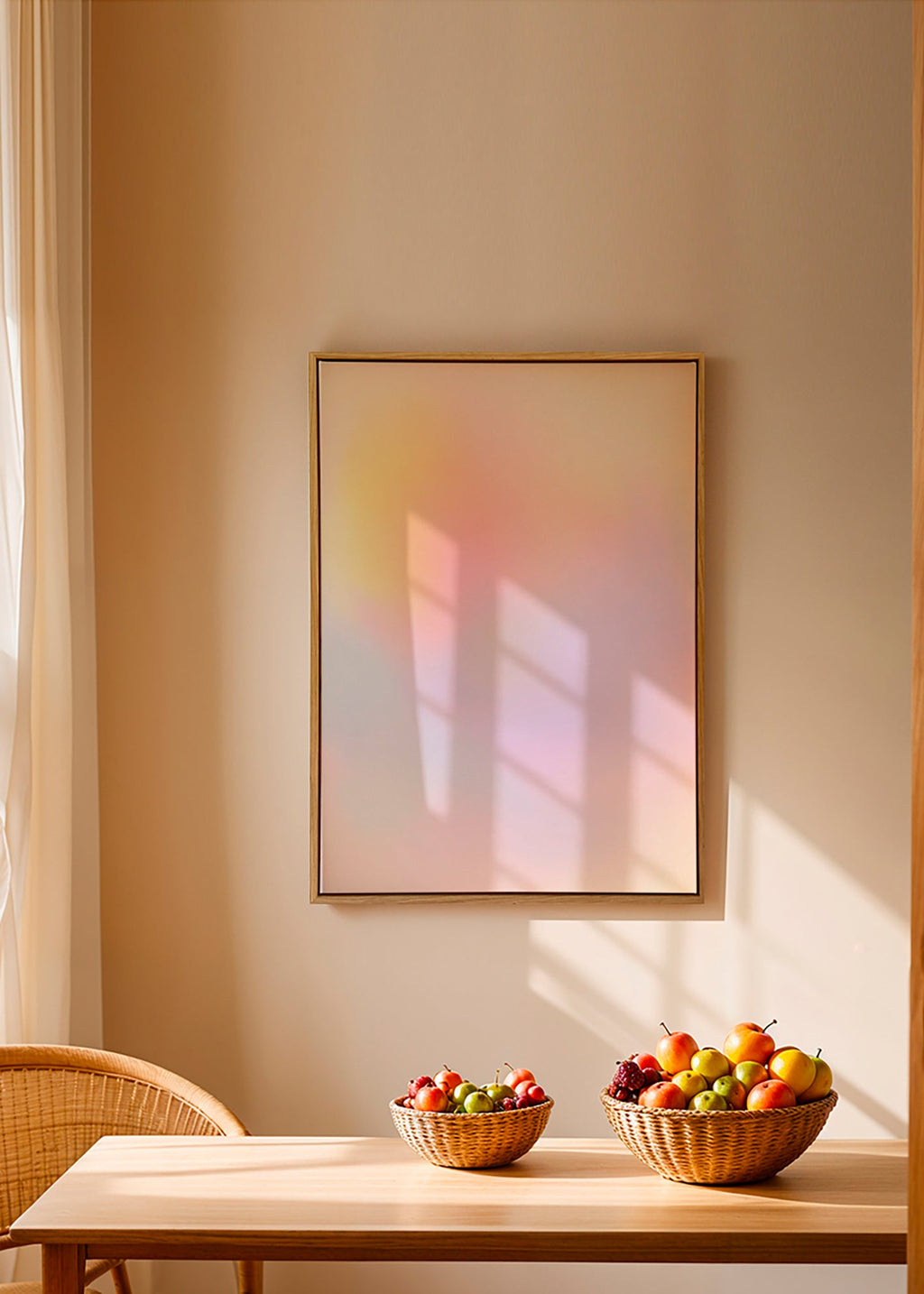 Cuadro abstracto en tonos pastel difuminados – Canvas1