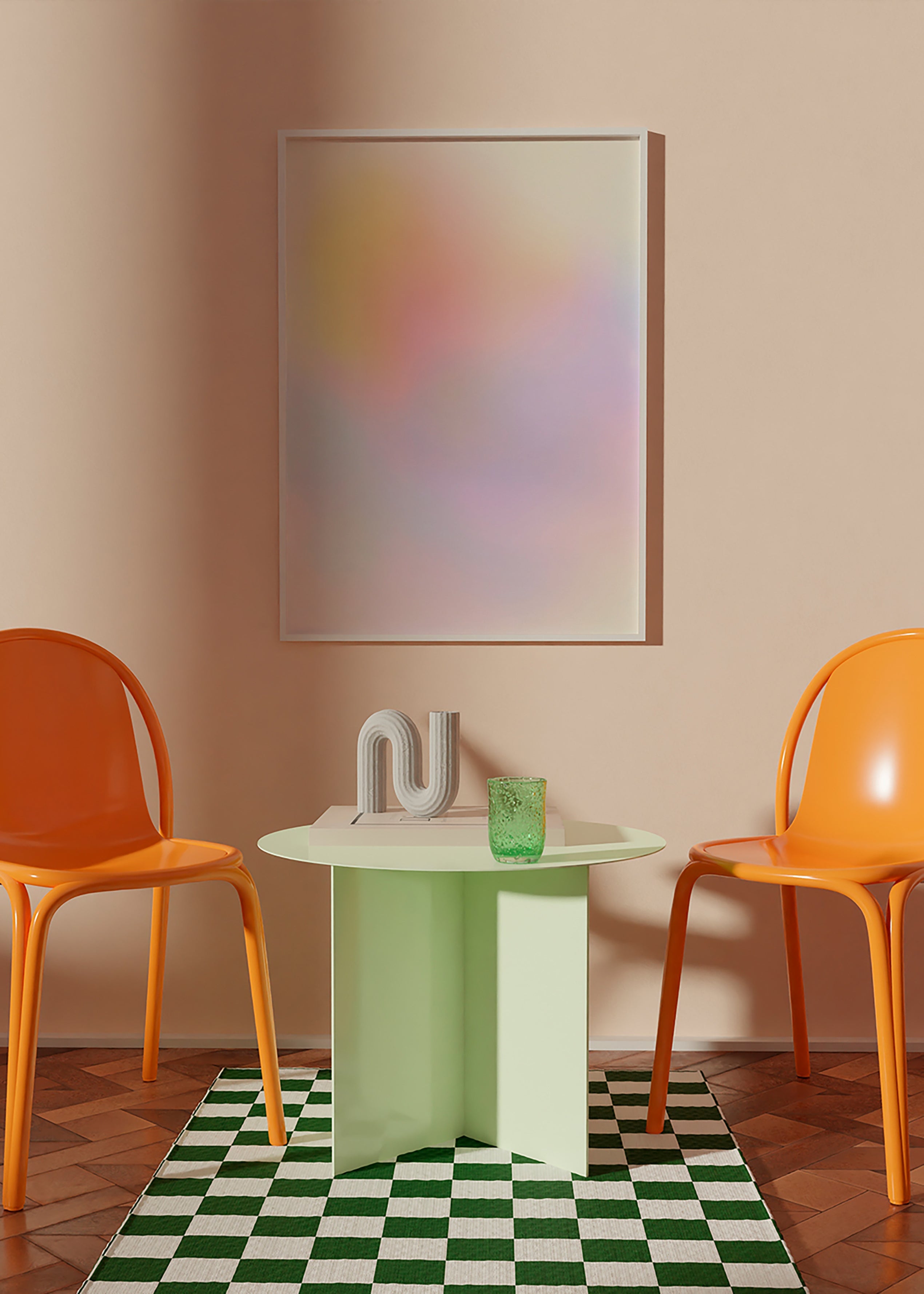 Cuadro abstracto en tonos pastel difuminados – Product3
