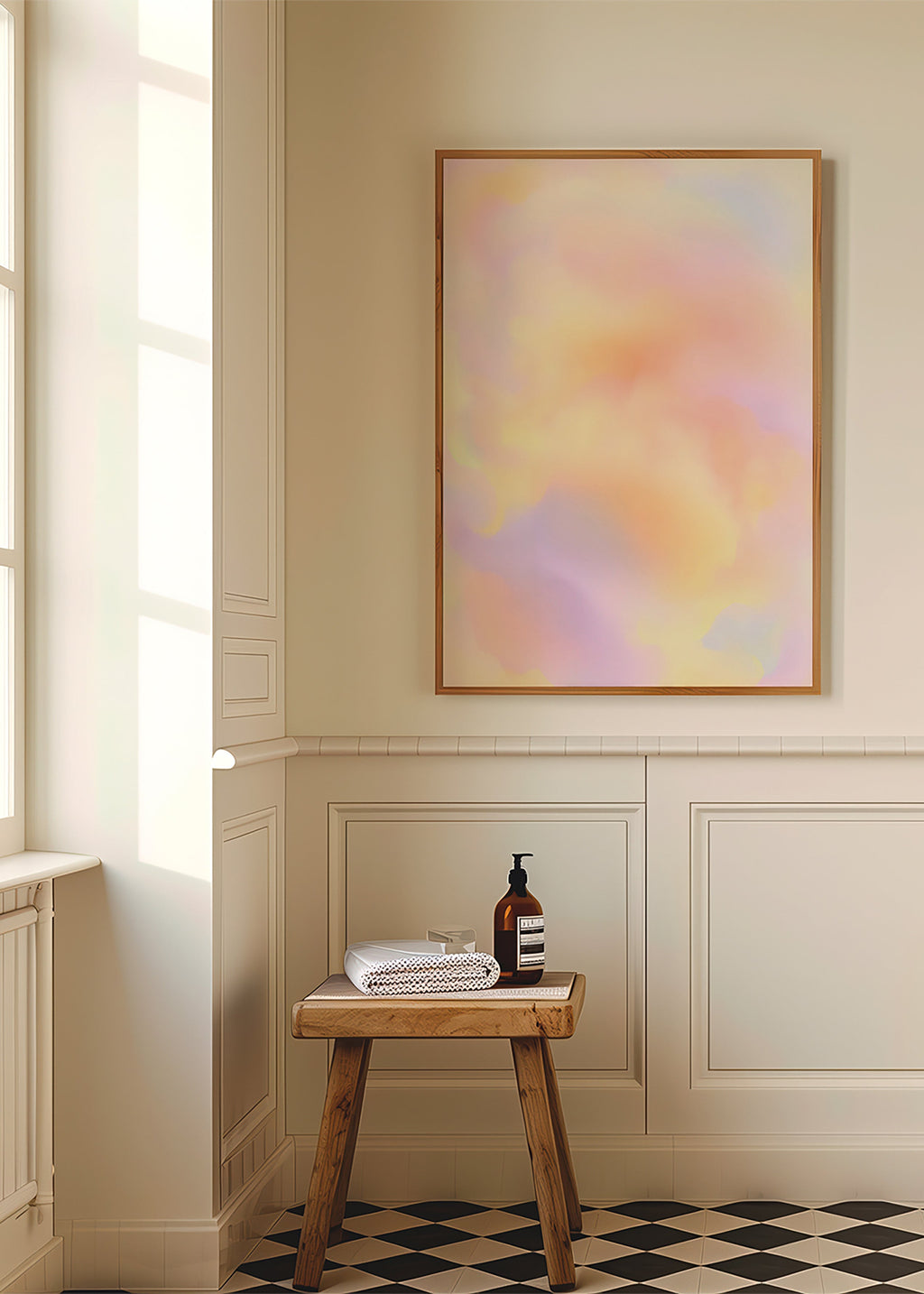 Cuadro abstracto nubes en tonos pastel – Product2