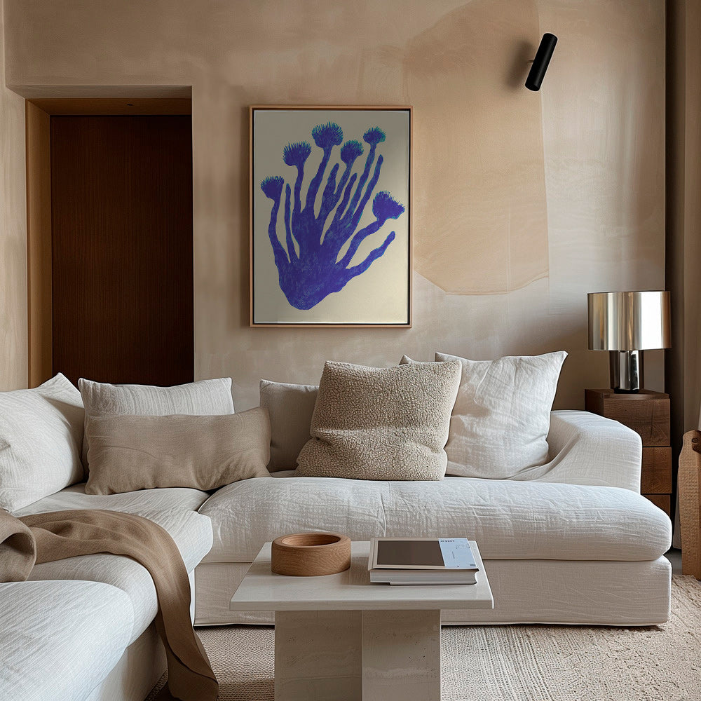 Lámina botánica Indigo Coral – Canvas1