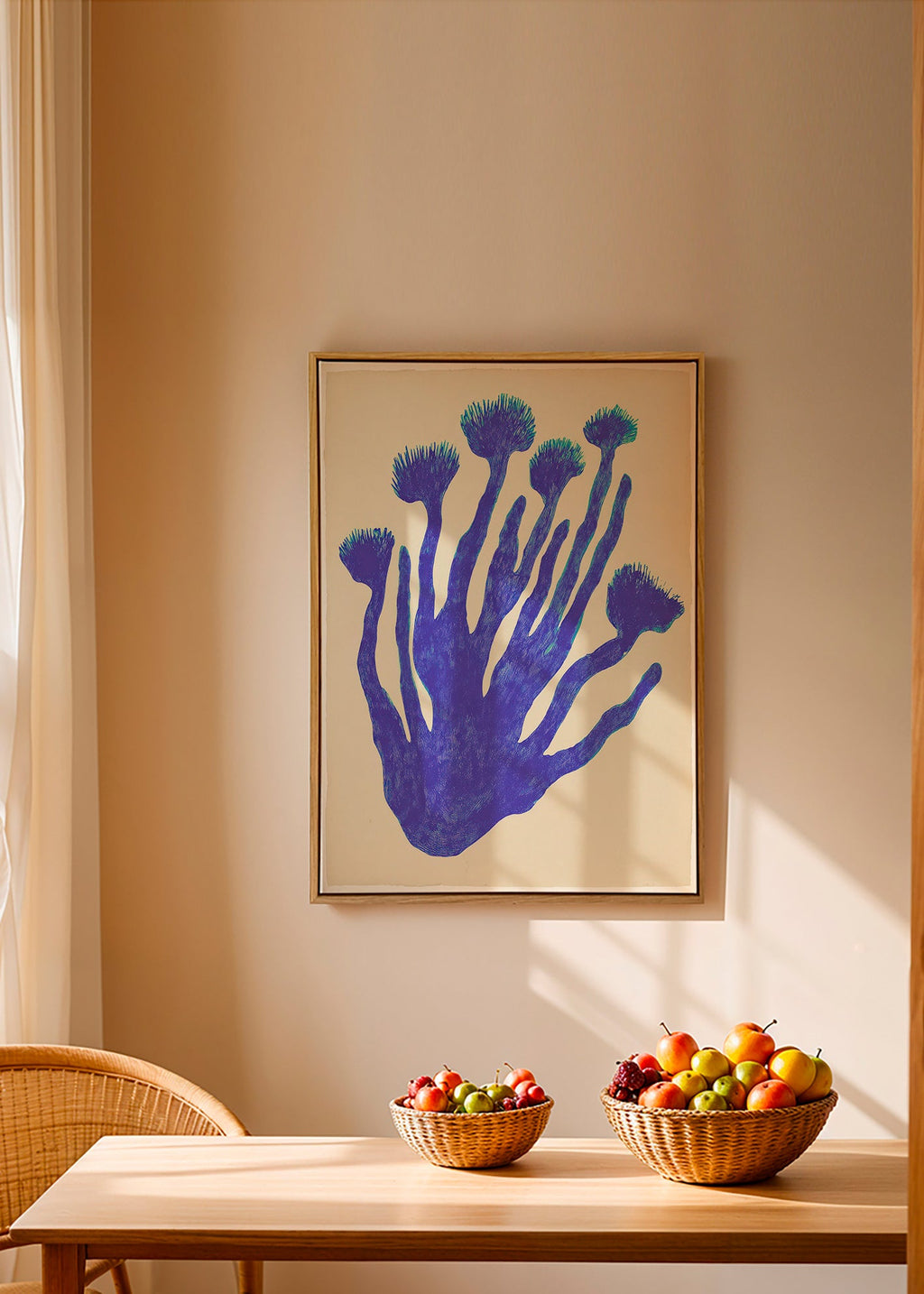 Lámina botánica Indigo Coral – Canvas2