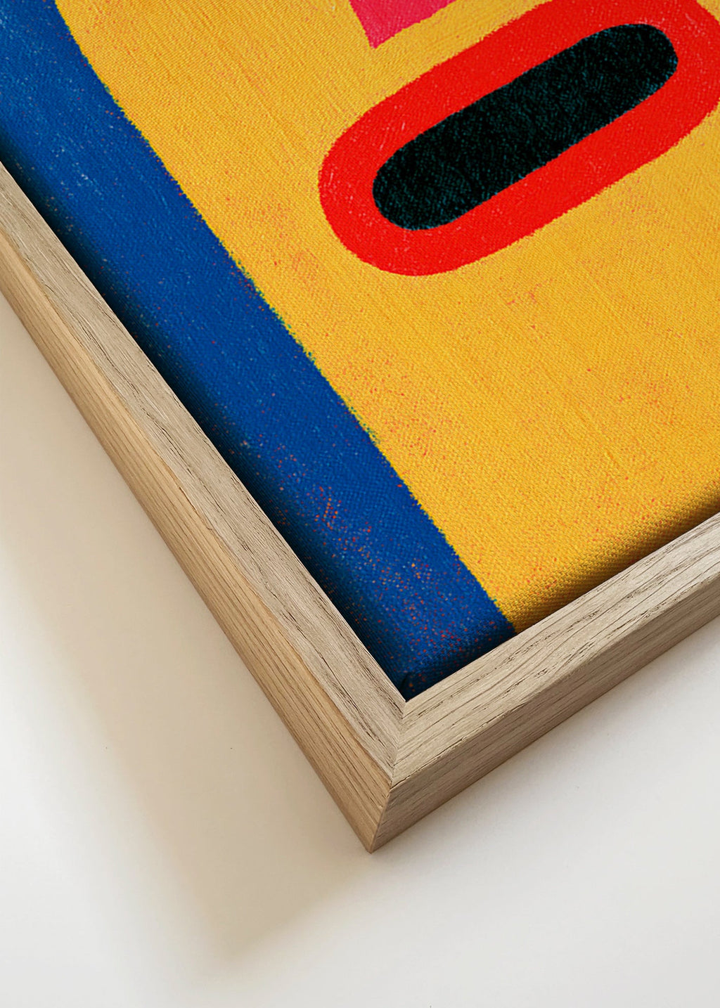Ilustración máscara amarilla estilo pop – Canvas detail