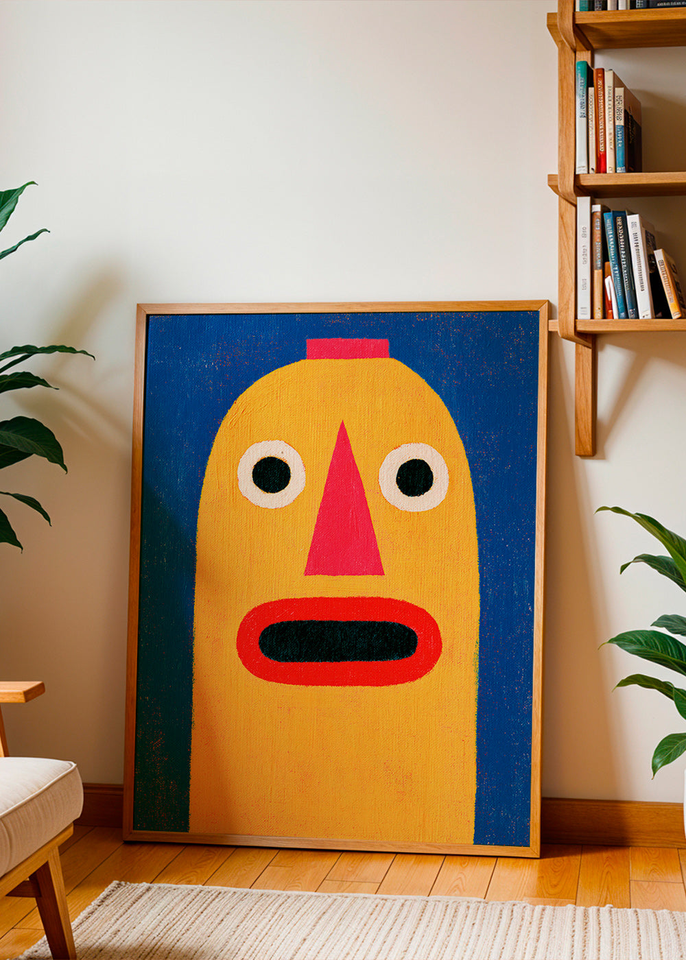 Ilustración máscara amarilla estilo pop – Product1