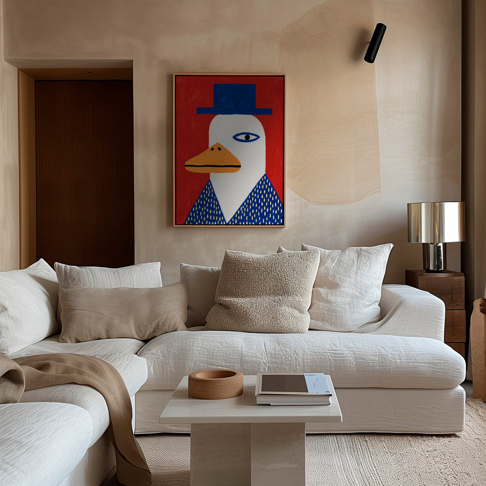 Cuadro pato con sombrero azul – Canvas1