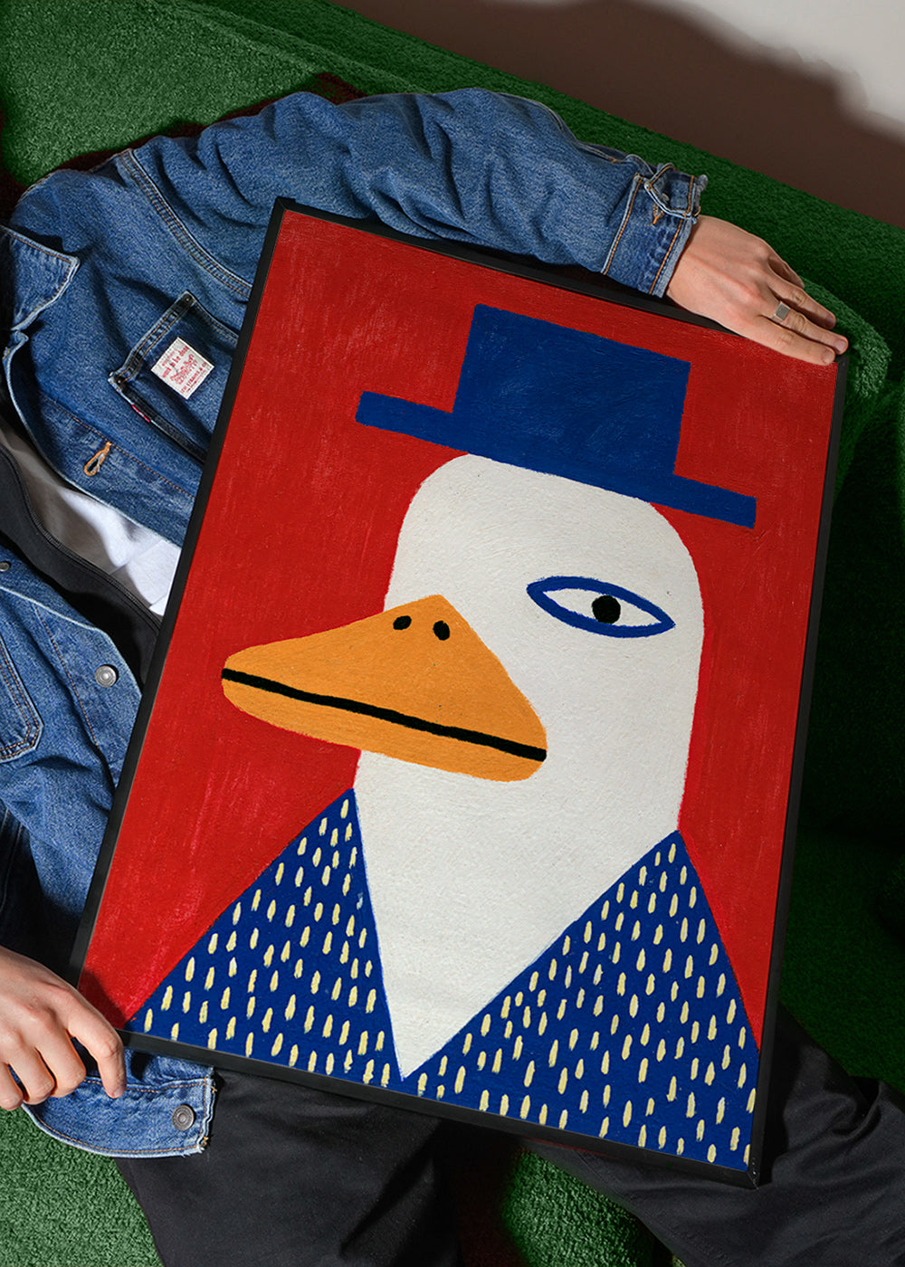 Cuadro pato con sombrero azul – Product2