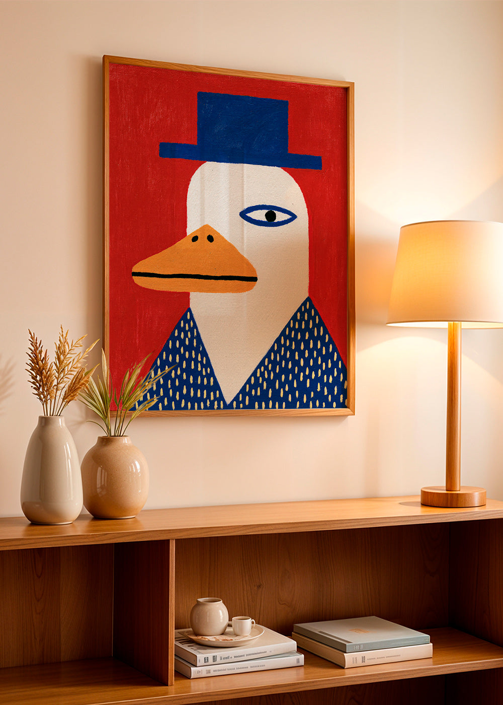 Cuadro pato con sombrero azul – Product3