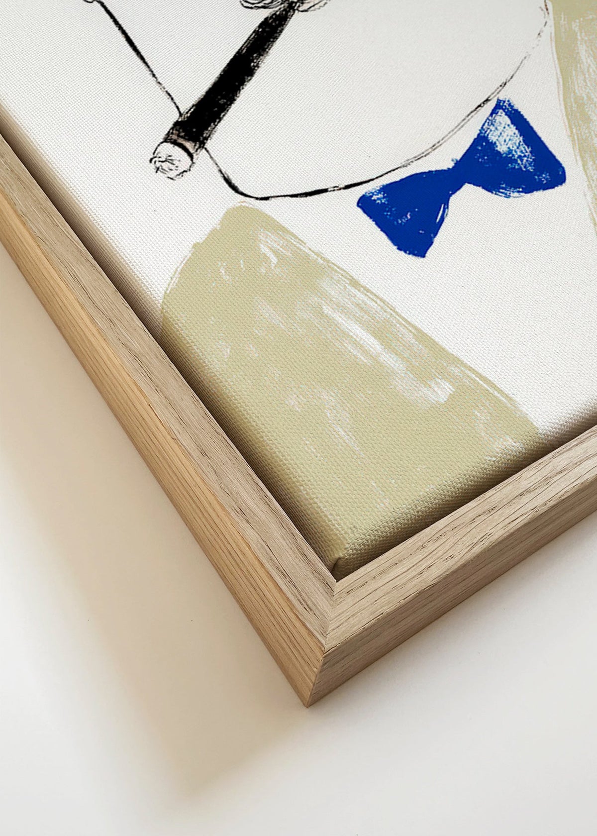 Ilustración de caballero con puro – Canvas detail