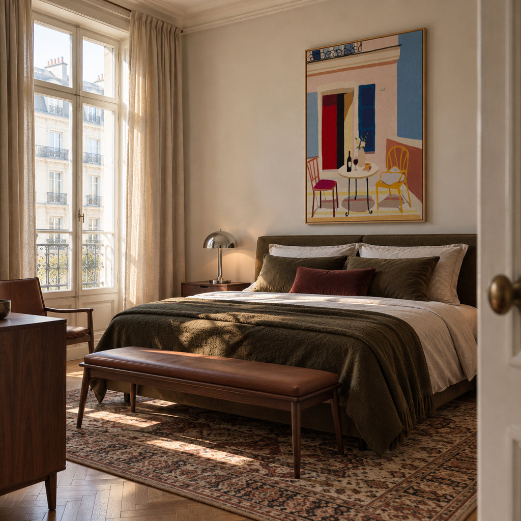 Italian Balcony - Framed canvas in an interior