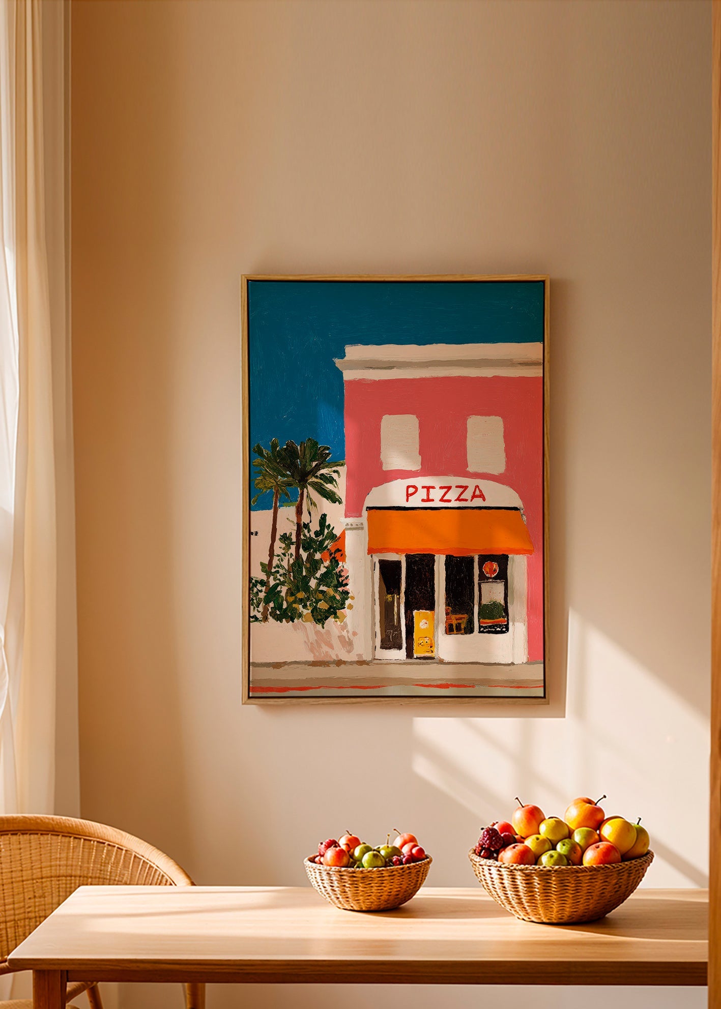 Cuadro de cocina fachada de pizzería – Canvas2
