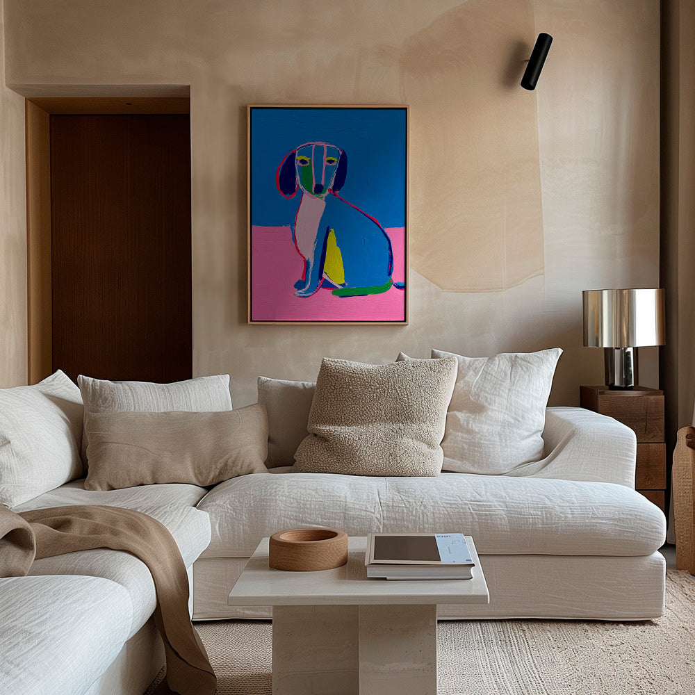 Cuadro perro neón expresivo – Canvas1