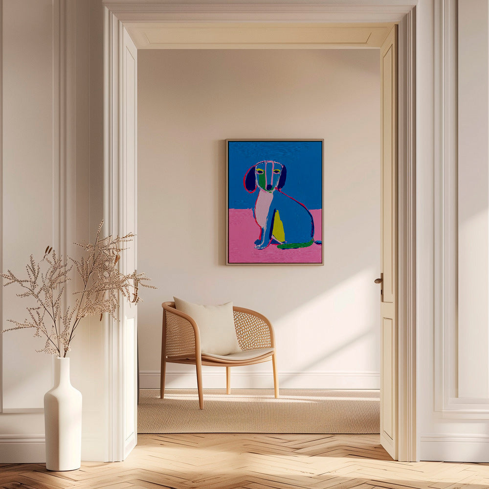 Cuadro perro neón expresivo – Canvas2