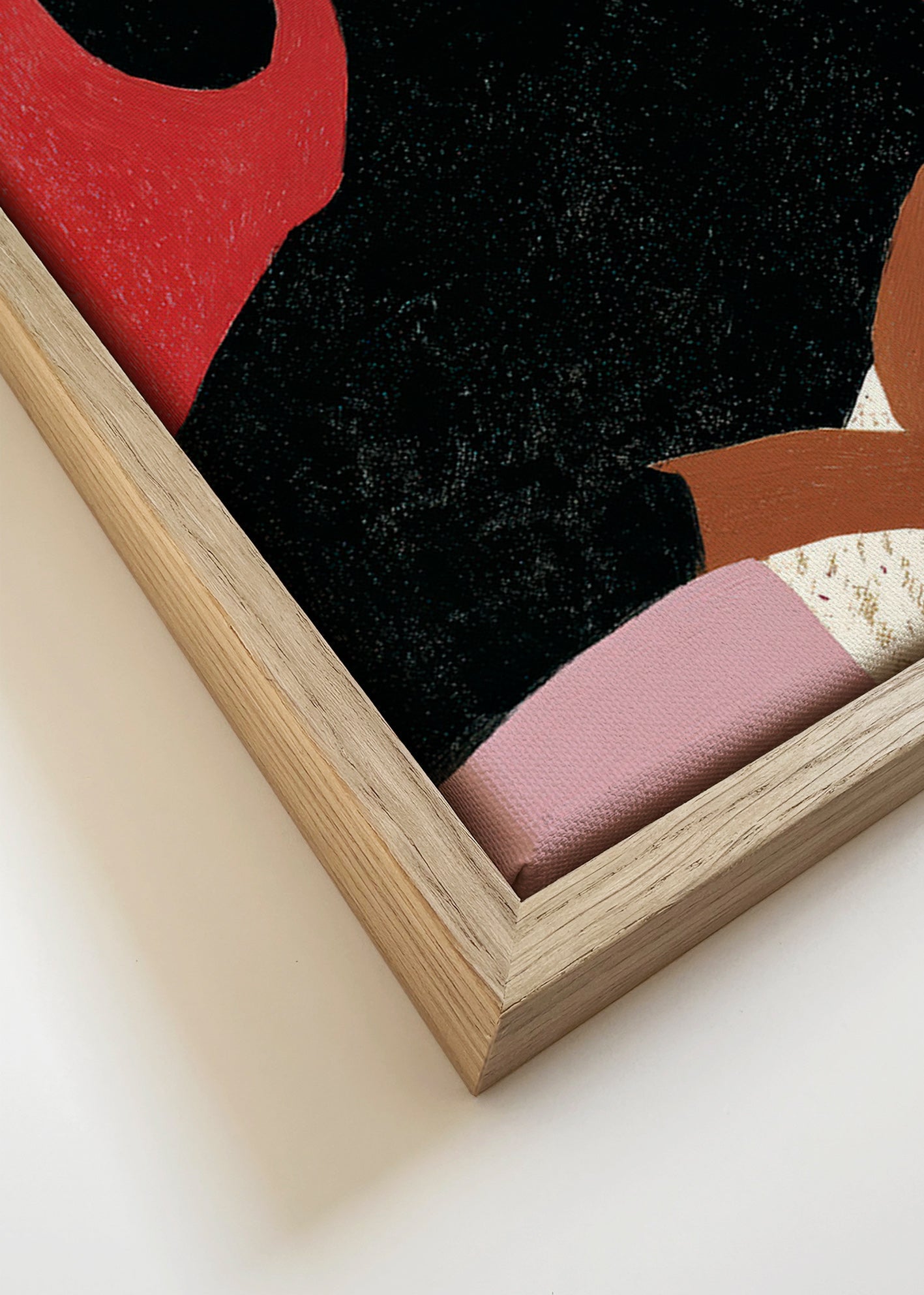 Cuadro perro salchicha negro estilizado – Canvas detail