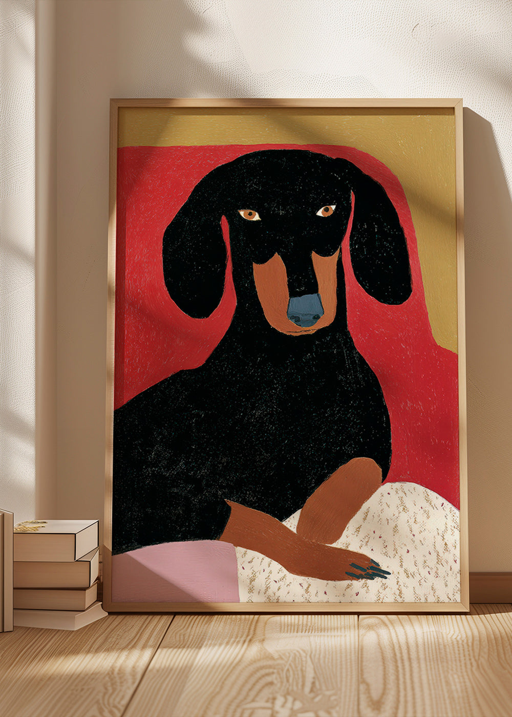 Cuadro perro salchicha negro estilizado – Product2