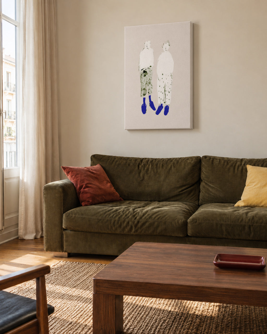 Ghost Couple - Unframed canvas in an interior