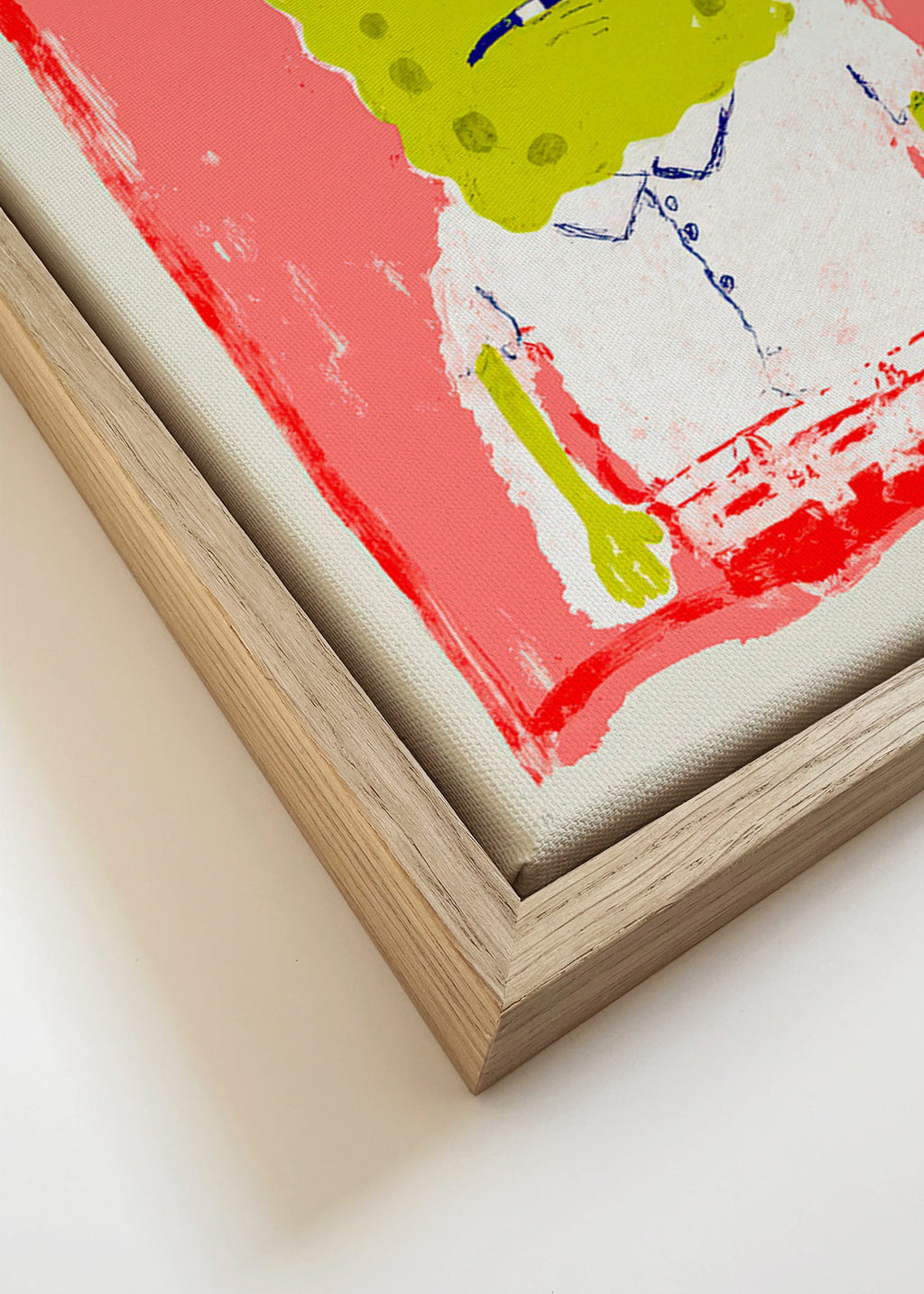 Ilustración personaje esponja sobre fondo rosa – Canvas detail