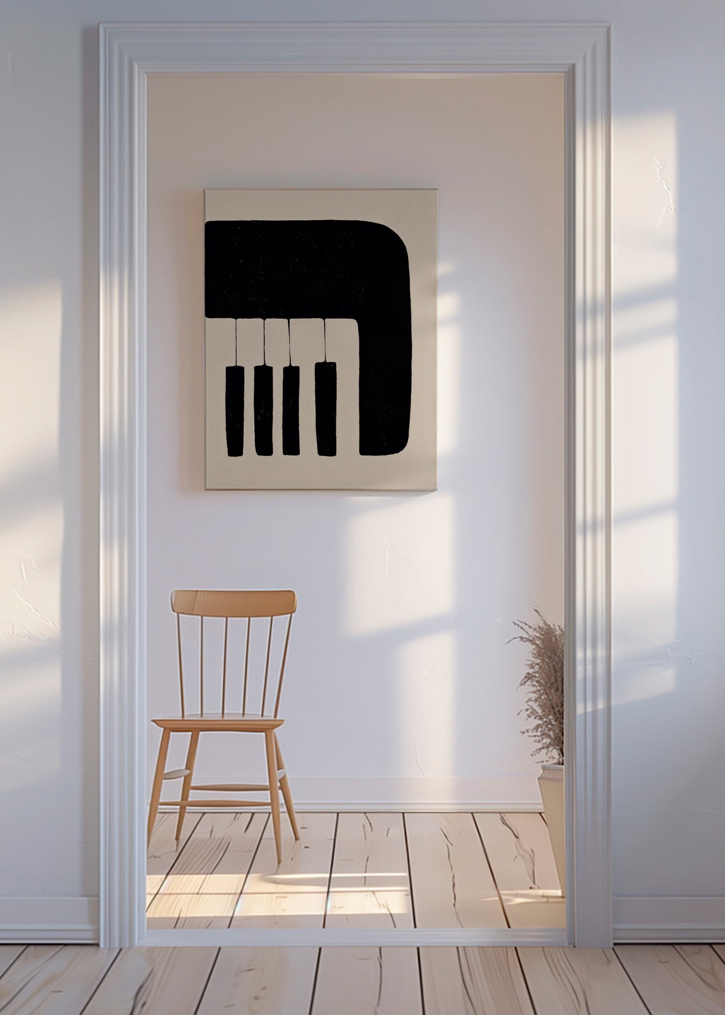 Cuadro minimalista de teclas de piano – Canvas