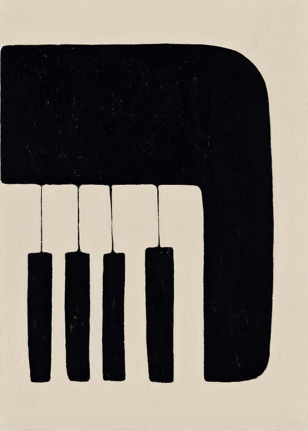 Cuadro minimalista de teclas de piano