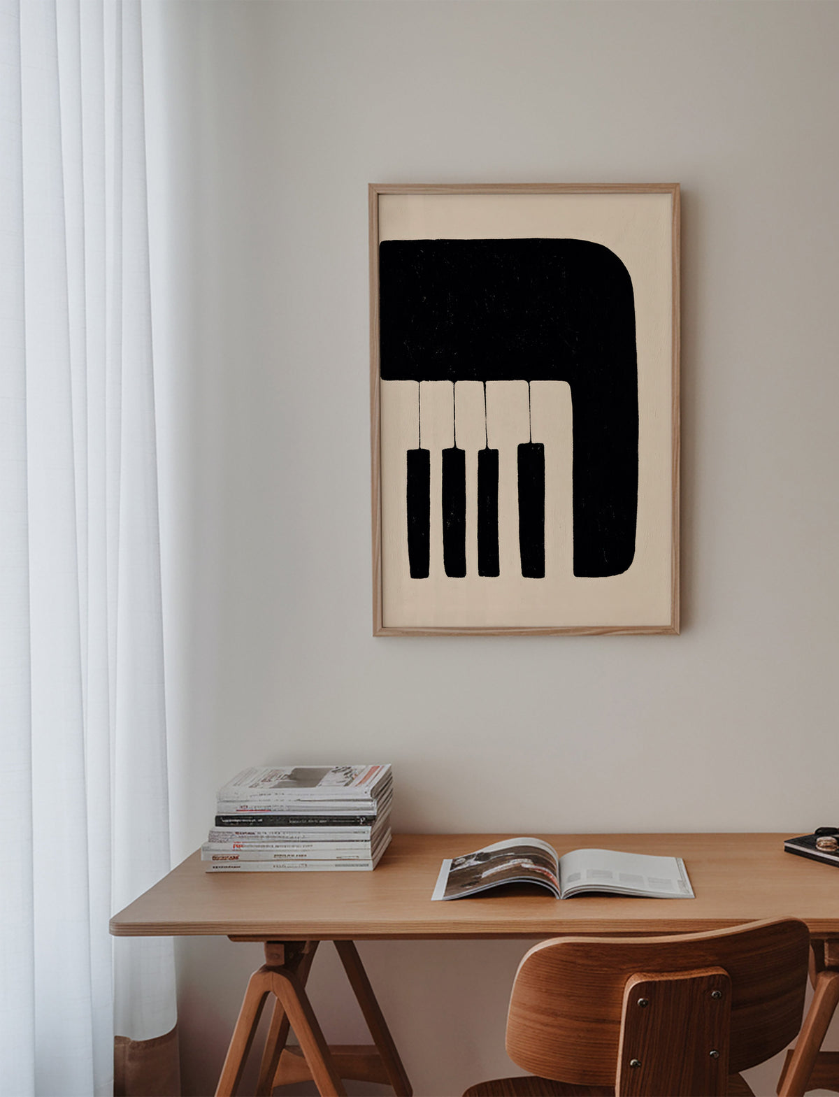 Cuadro minimalista de teclas de piano – Product1