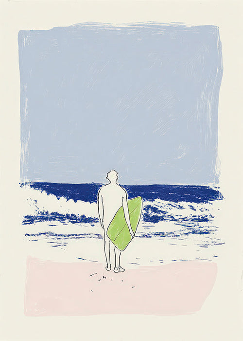Ilustración surfista minimal