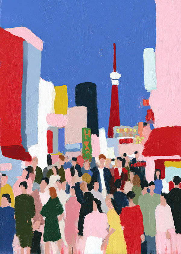 Cuadro de ciudades Tokyo colorista