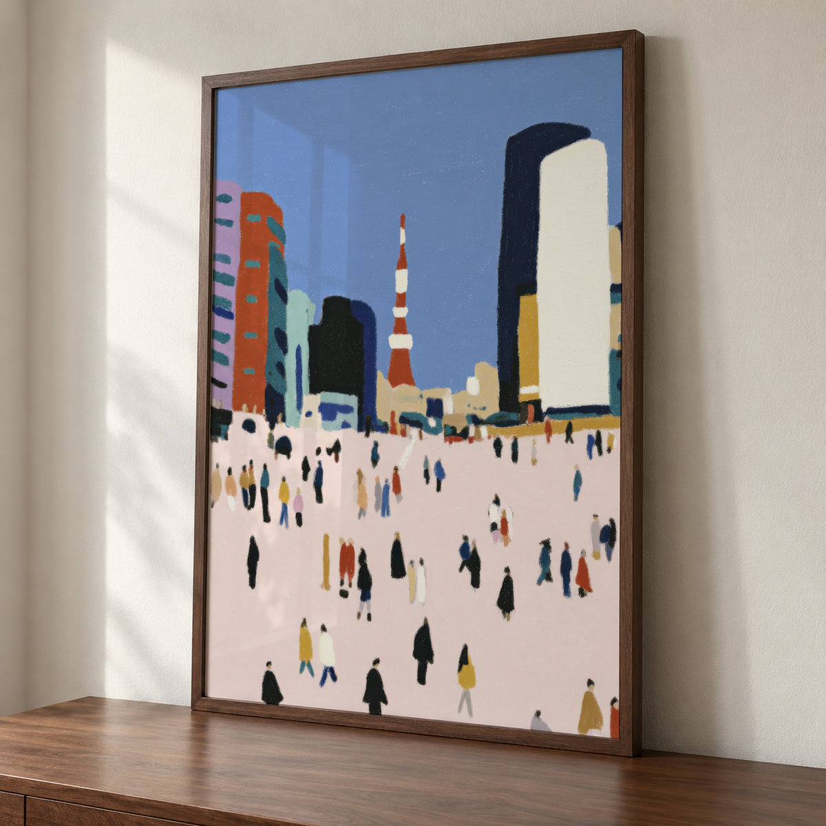 City Crowd - Framed poster detail