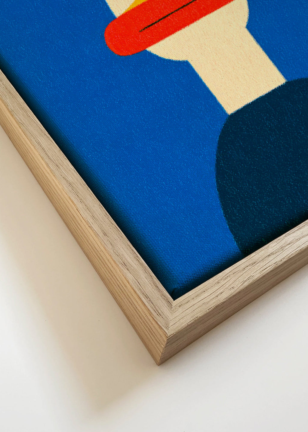 Cuadro pato azul ilustrado – Canvas detail