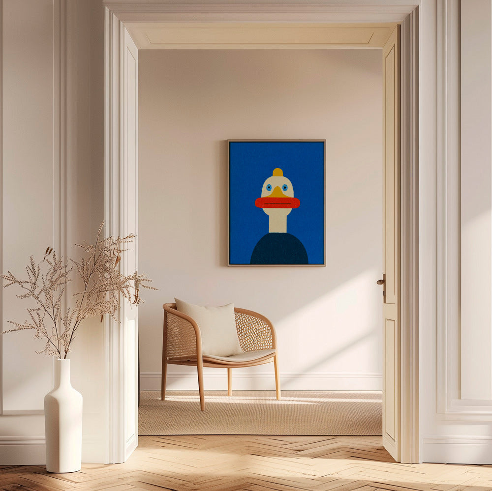 Cuadro pato azul ilustrado – Canvas1